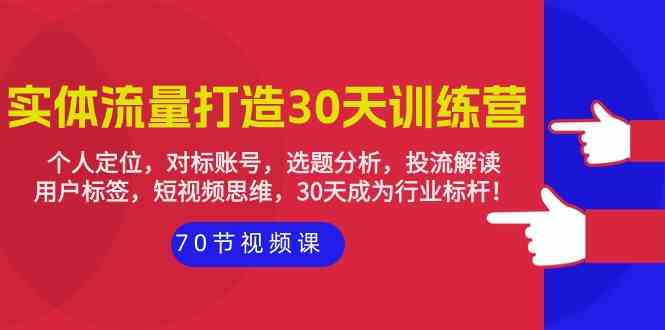 （9782期）实体-流量打造-30天训练营：个人定位，对标账号，选题分析，投流解读-70节-云悦网创｜知识付费