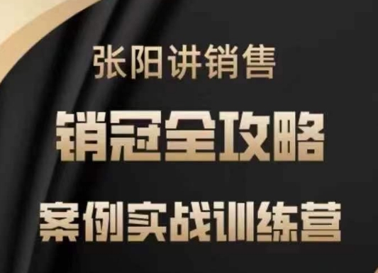 张阳讲销售实战训练营，​案例实战训练，销冠全攻略-云悦网创｜知识付费