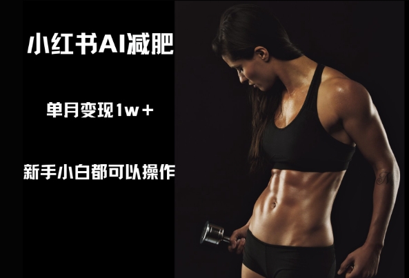 小红书AI减肥，新手小白都可以操作，单月变现1w+-云悦网创｜知识付费