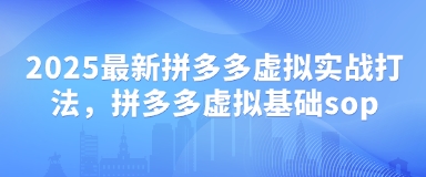 2025最新拼多多虚拟实战打法，拼多多虚拟基础sop-云悦网创｜知识付费