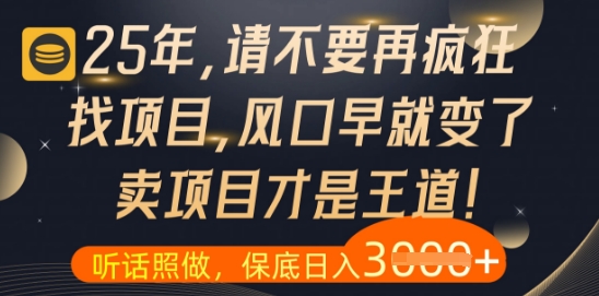 什么？25年你还在疯狂找项目做，醒醒吧，看完这些你全都懂了【揭秘】-云悦网创｜知识付费