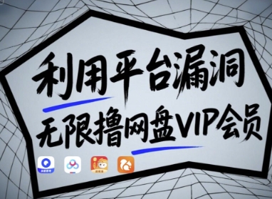 利用平台漏洞，无限撸网盘VIP会员，用户亲测有效!【漏洞原理+操作演示】-云悦网创｜知识付费