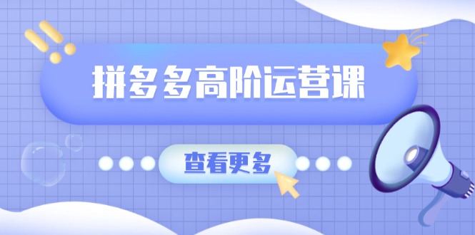 （14327期）拼多多高阶运营课：极致群爆款玩法，轻付费无尽复制，打造单品爆款之路-云悦网创｜知识付费